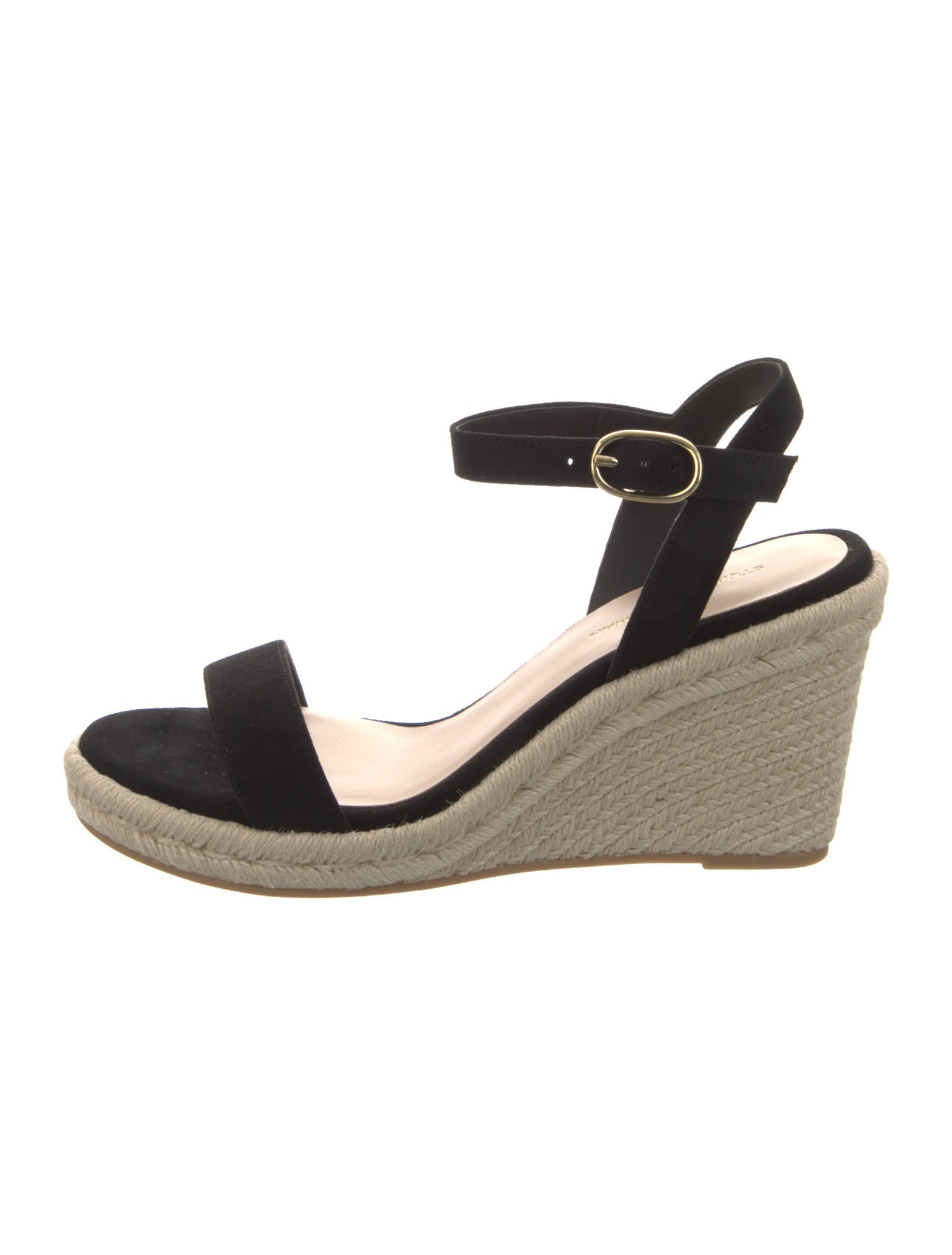 Stuart Weitzman Suede Braided Accents Espadrilles