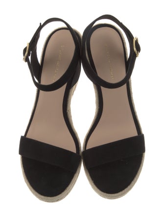 Stuart Weitzman Suede Braided Accents Espadrilles