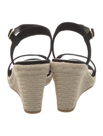 Stuart Weitzman Suede Braided Accents Espadrilles