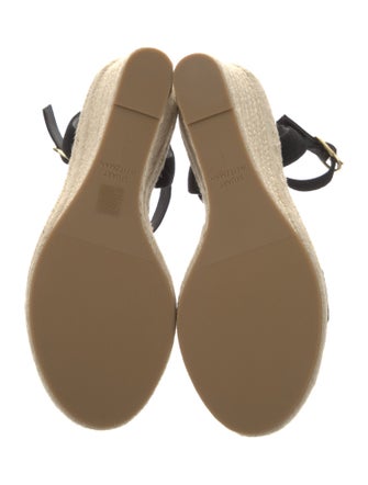 Stuart Weitzman Suede Braided Accents Espadrilles