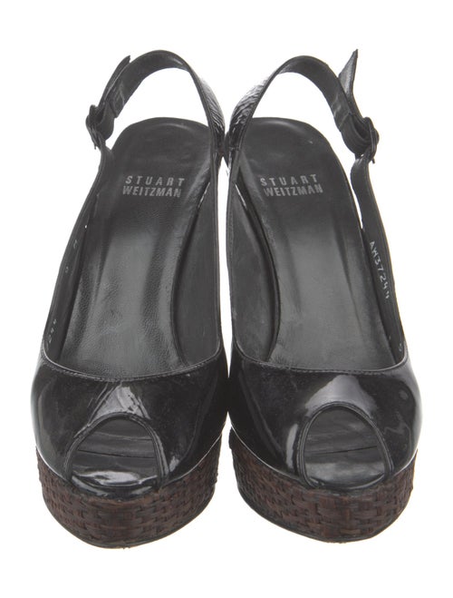 Stuart Weitzman Patent Leather Slingback Pumps