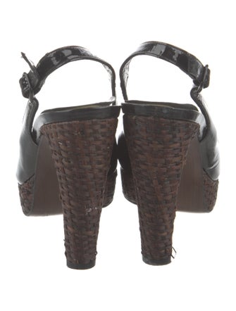 Stuart Weitzman Patent Leather Slingback Pumps