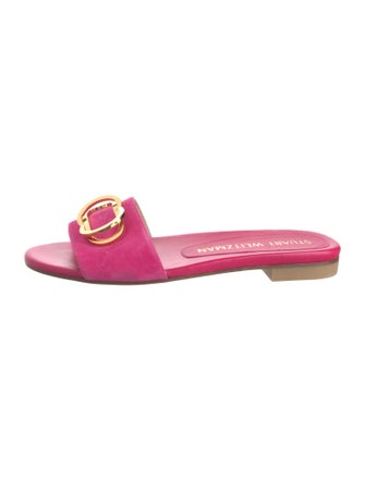 Stuart Weitzman Suede Slides