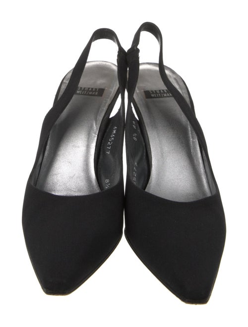 Stuart Weitzman Crystal Embellishments Slingback Pumps