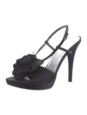 Stuart Weitzman Satin Slingback Sandals