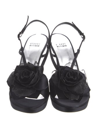 Stuart Weitzman Satin Slingback Sandals