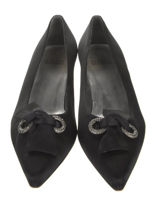 Stuart Weitzman Satin Bow Accents Pumps