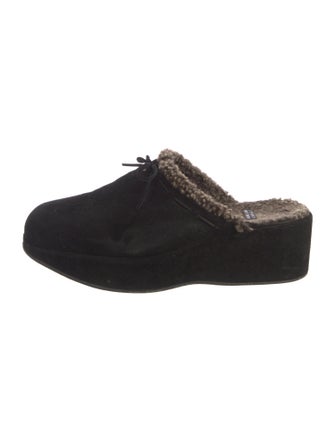Stuart Weitzman Suede Slides