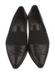 Stuart Weitzman Leather Grosgrain Trim Loafers
