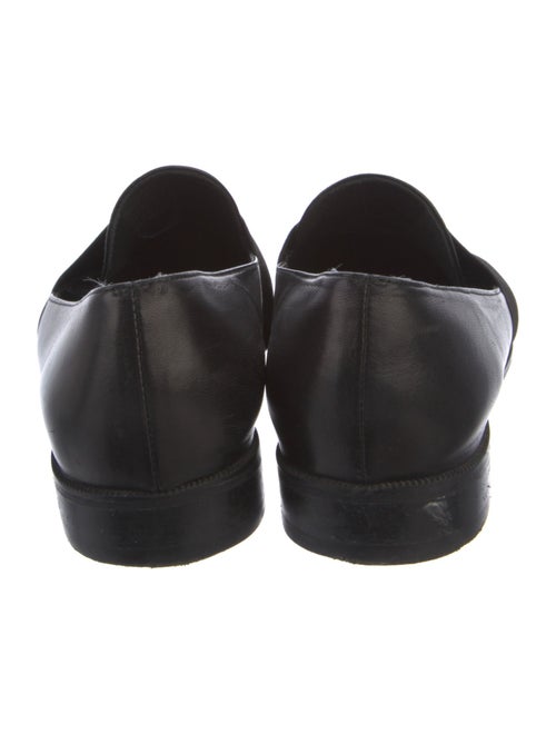 Stuart Weitzman Leather Grosgrain Trim Loafers