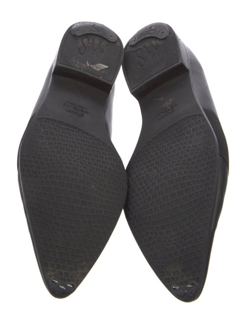 Stuart Weitzman Leather Grosgrain Trim Loafers