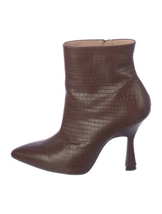 Stuart Weitzman Leather Animal Print Boots