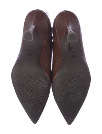 Stuart Weitzman Leather Animal Print Boots