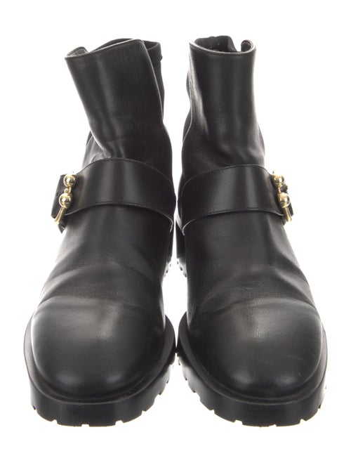 Stuart Weitzman Leather Moto Boots