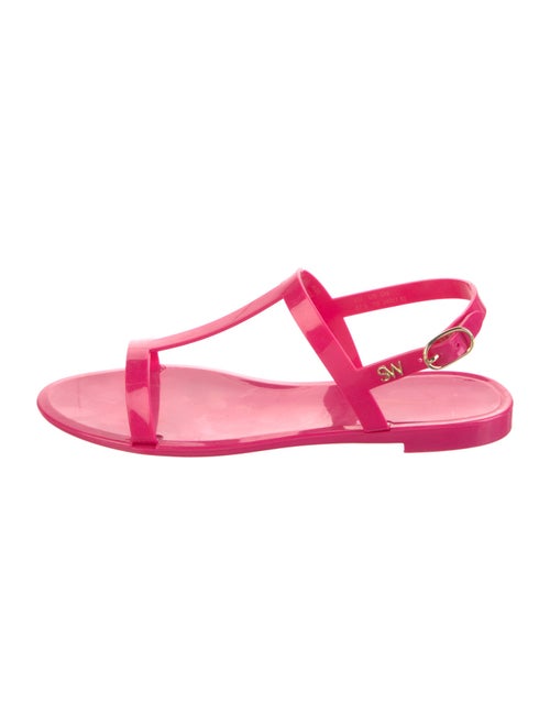Stuart Weitzman Rubber T-Strap Sandals