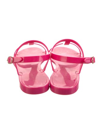 Stuart Weitzman Rubber T-Strap Sandals