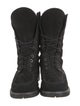 Stuart Weitzman Suede Printed Combat Boots