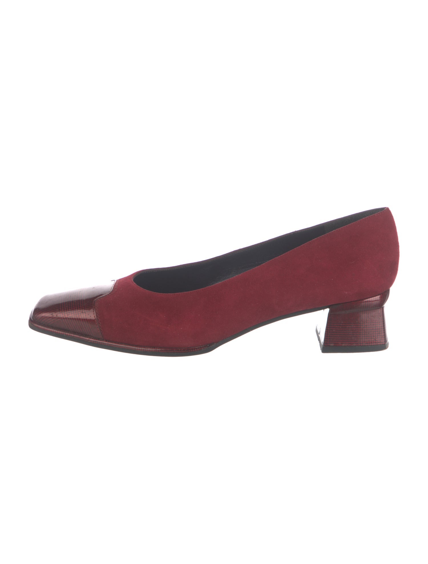 Stuart Weitzman Suede Leather Trim Embellishment Pumps