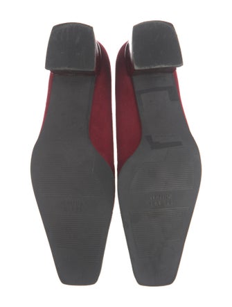 Stuart Weitzman Suede Leather Trim Embellishment Pumps