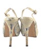 Stuart Weitzman Embossed Leather Animal Print Slingback Sandals