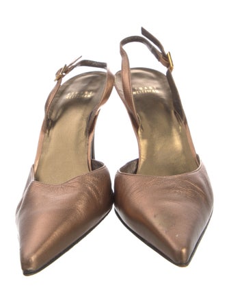 Stuart Weitzman Leather Slingback Pumps