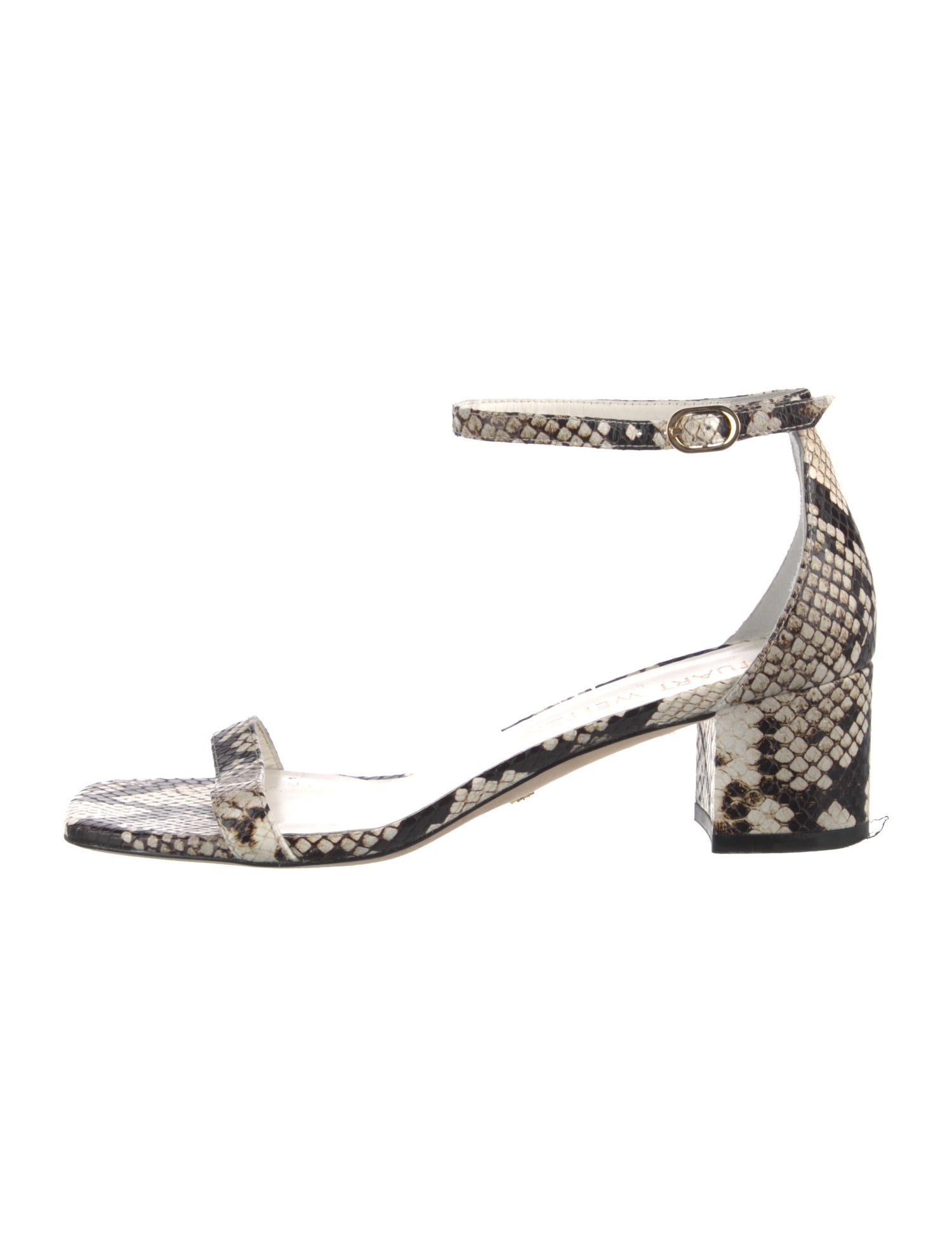 Stuart Weitzman Leather Animal Print Sandals