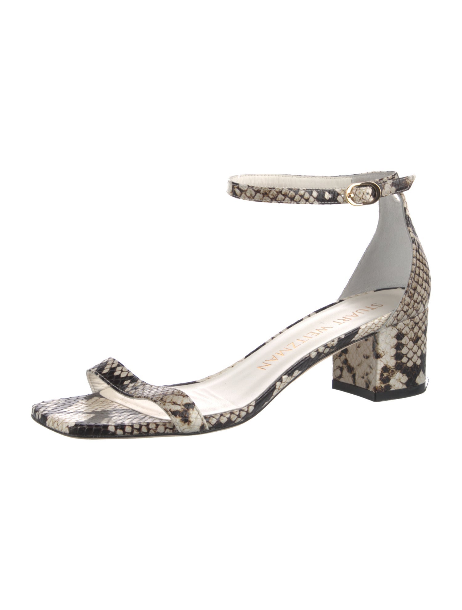 Stuart Weitzman Leather Animal Print Sandals