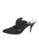 Stuart Weitzman Satin Bow Accents Mules