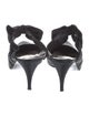 Stuart Weitzman Satin Bow Accents Mules