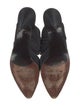 Stuart Weitzman Satin Bow Accents Mules