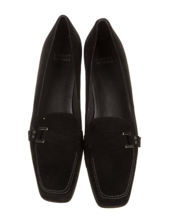 Stuart Weitzman Suede Studded Accents Pumps