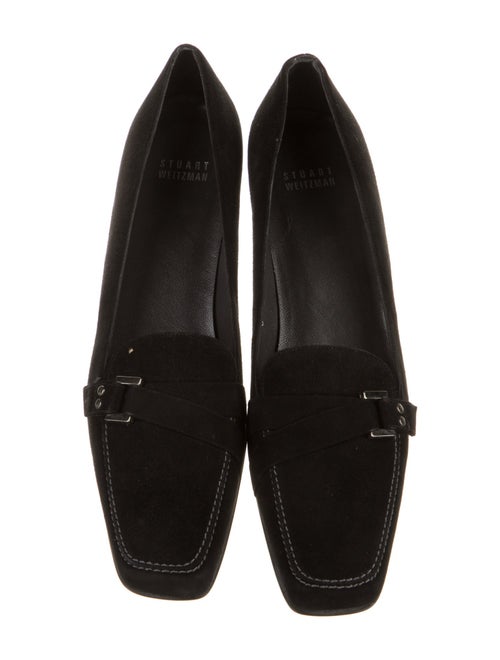 Stuart Weitzman Suede Studded Accents Pumps