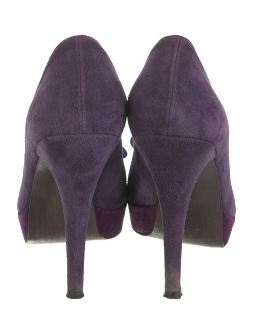 Stuart Weitzman Suede Bow Accents Pumps
