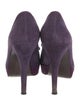 Stuart Weitzman Suede Bow Accents Pumps