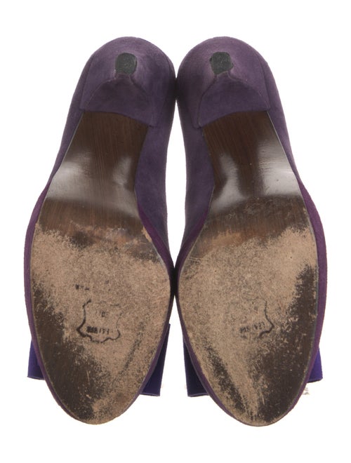 Stuart Weitzman Suede Bow Accents Pumps