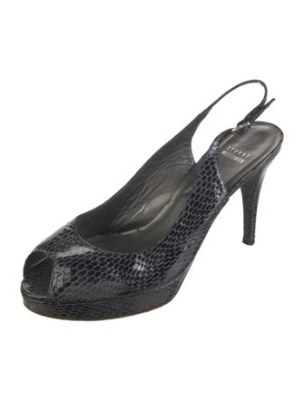 Stuart Weitzman Patent Leather Slingback Sandals