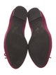 Stuart Weitzman Suede Bow Accents Ballet Flats