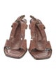 Stuart Weitzman Leather T-Strap Sandals