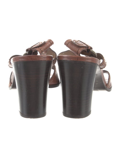 Stuart Weitzman Leather T-Strap Sandals