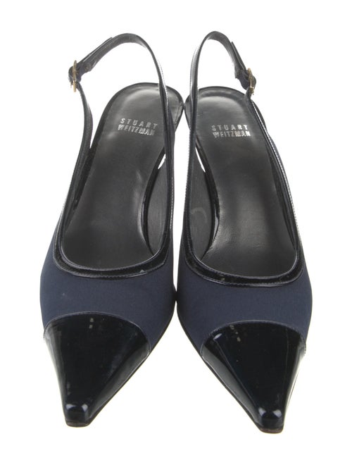 Stuart Weitzman Chain-Link Accents Slingback Pumps