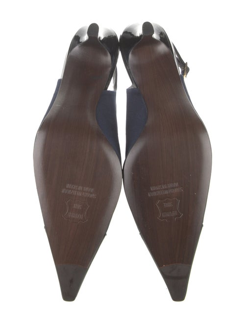 Stuart Weitzman Chain-Link Accents Slingback Pumps