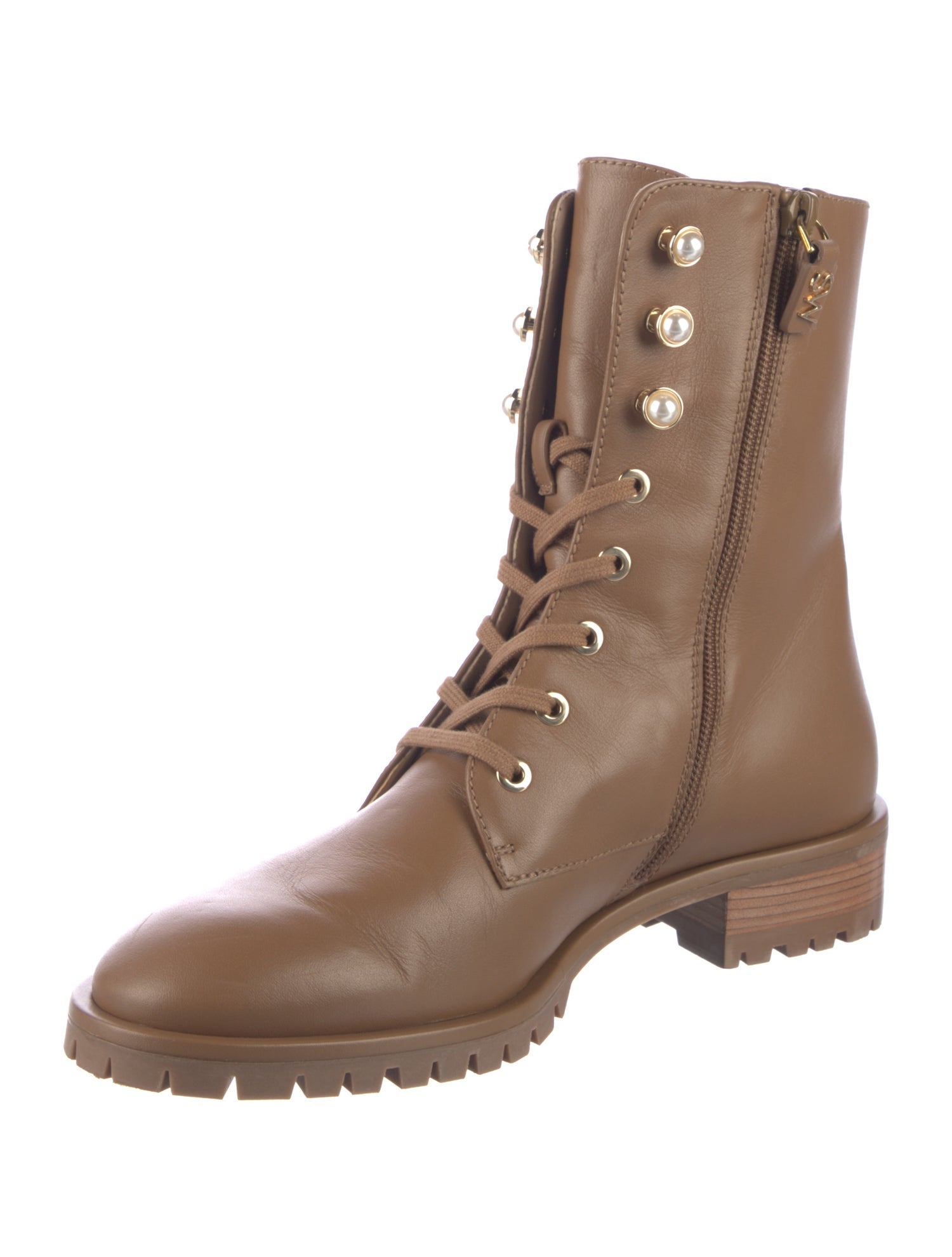 Stuart Weitzman Leather Combat Boots