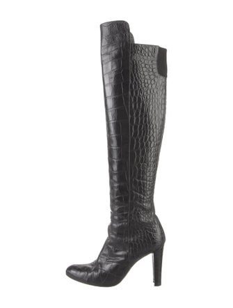 Stuart Weitzman Embossed Leather Boots