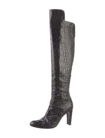 Stuart Weitzman Embossed Leather Boots
