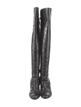 Stuart Weitzman Embossed Leather Boots