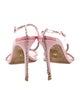 Stuart Weitzman PVC Crystal Embellishments Sandals