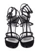 Stuart Weitzman Suede Crystal Embellishments Gladiator Sandals
