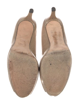 Stuart Weitzman Patent Leather Animal Print Pumps