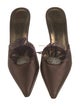 Stuart Weitzman Leather Leather Trim Embellishment Mules