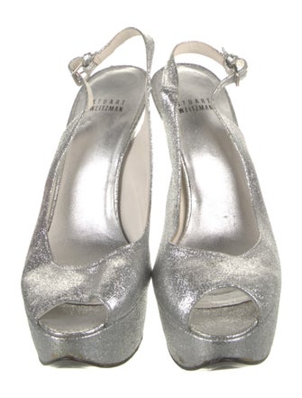 Stuart Weitzman Glitter Glitter Accents Slingback Sandals
